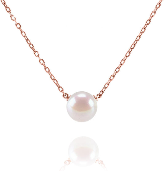 Handpicked AAA+ Freshwater Cultured Single Pearl Necklace Pendant | Gold Necklaces for Women